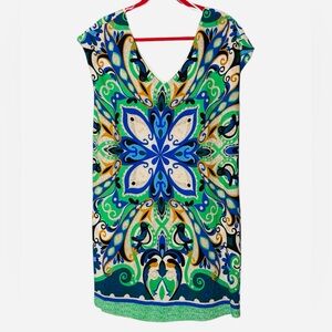 MAEVE Anthropologie FOLKSONG Bird Double V Lined Shift Dress